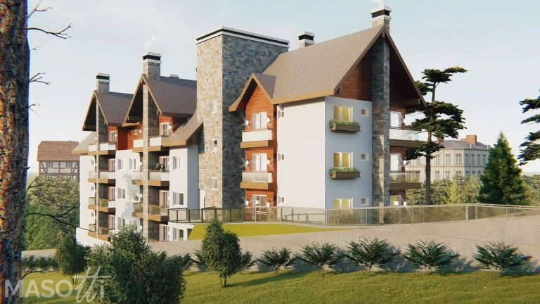 Apartamento com 2 Quartos à Venda, 9.077 m² em Avenida Central - Gramado