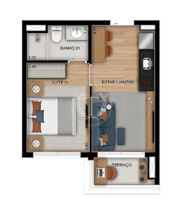 Imagem Apartamento com 1 Quarto à Venda, 30 m² em Quarta Parada - São Paulo