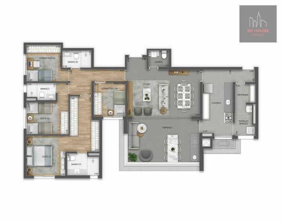 Imagem Apartamento com 4 Quartos à Venda, 141 m² em Mirandópolis - São Paulo