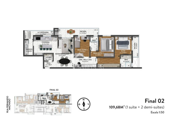 Imagem Apartamento com 2 Quartos à Venda, 89 m² em América - Joinville Imagem Apartamento com 2 Quartos à Venda, 89 m² em América - Joinville