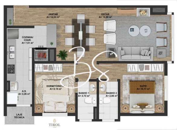 Imagem Apartamento com 2 Quartos à Venda, 93 m² em Rua Merano, 200 - Tirol - Gramado