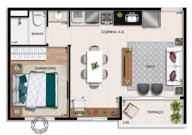 Imagem Apartamento com 2 Quartos à Venda, 48 m² em Jabaquara - São Paulo