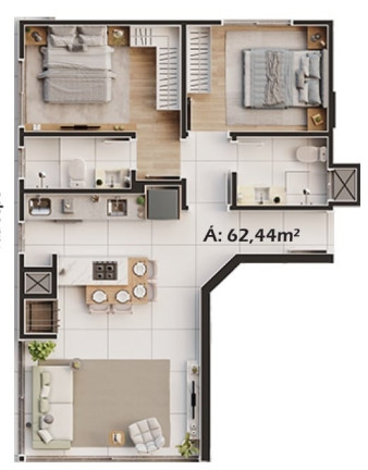 Imagem Apartamento com 3 Quartos à Venda, 89 m² em Capão Da Canoa - Capão Da Canoa