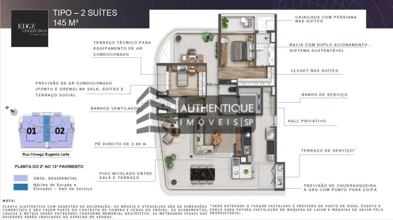 Imagem Apartamento com 2 Quartos à Venda, 145 m² em Pinheiros - São Paulo