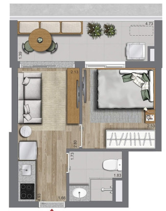 Imagem Apartamento com 2 Quartos à Venda, 40 m² em Brooklin Paulista - São Paulo Imagem Apartamento com 2 Quartos à Venda, 40 m² em Brooklin Paulista - São Paulo