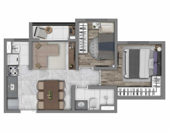 Imagem Imóvel com 3 Quartos à Venda, 55 m² em Belenzinho - São Paulo