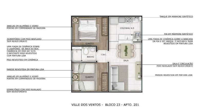 Imagem Apartamento com 2 Quartos à Venda, 41 m² em Liberdade - Parnamirim Imagem Apartamento com 2 Quartos à Venda, 41 m² em Liberdade - Parnamirim