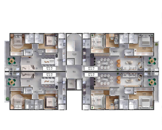 Imagem Apartamento com 2 Quartos à Venda, 78 m² em Agua Verde - Curitiba