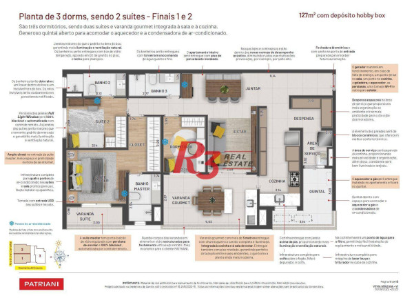 Imagem Apartamento com 3 Quartos à Venda, 124 m² em Gonzaga - Santos