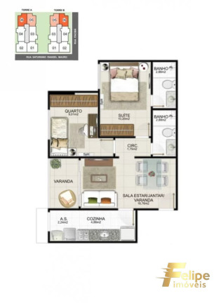 Imagem Imóvel com 2 Quartos à Venda, 55 m² em Praia De Itaparica - Vila Velha Imagem Imóvel com 2 Quartos à Venda, 55 m² em Praia De Itaparica - Vila Velha