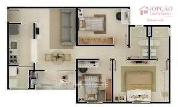 Imagem Apartamento com 2 Quartos à Venda, 63 m² em Bela Vista - Salto
