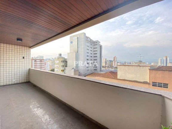 Apartamento com 3 Quartos para Alugar, 163 m² em Boqueirão - Santos