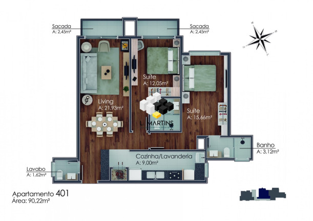 Imagem Apartamento com 1 Quarto à Venda, 57 m² em Av. Central - Gramado Imagem Apartamento com 1 Quarto à Venda, 57 m² em Av. Central - Gramado