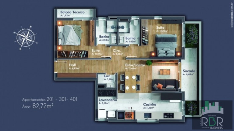 Imagem Apartamento com 1 Quarto à Venda, 49 m² em Região Das Hortênsias