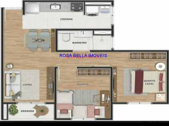 Imagem Apartamento com 2 Quartos à Venda, 51 m² em Residencial Santa Giovana - Jundiaí