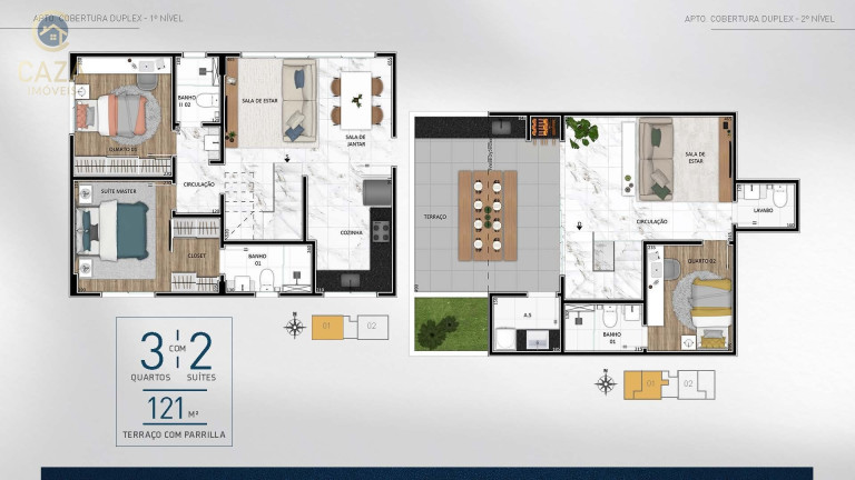 Imagem Imóvel com 3 Quartos à Venda, 121 m² em São Lucas - Belo Horizonte