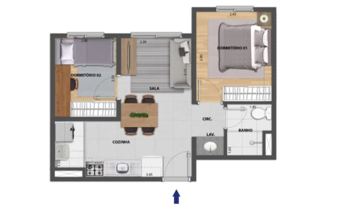 Imagem Apartamento com 2 Quartos à Venda, 36 m² em Tatuapé - São Paulo