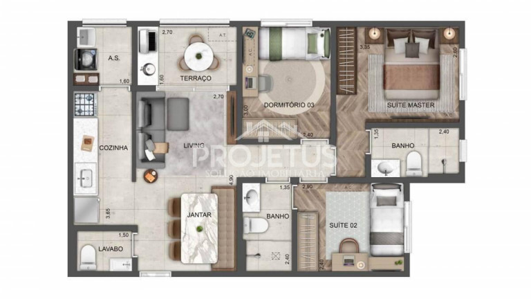Imagem Apartamento com 3 Quartos à Venda, 35 m² em Instituto De Previdência - São Paulo