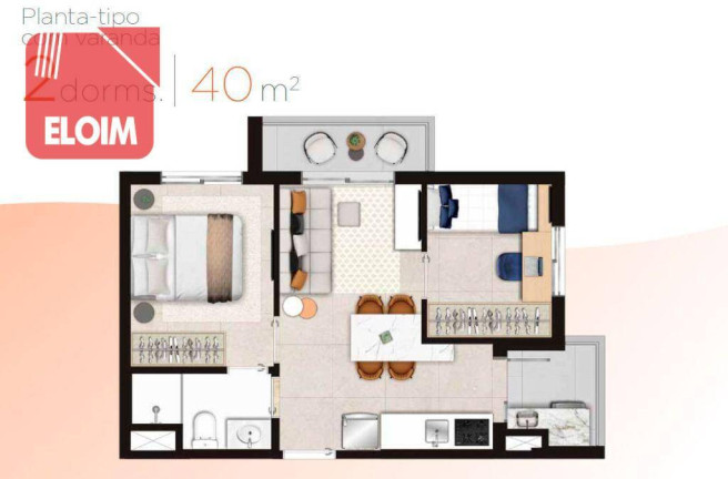 Imagem Apartamento com 2 Quartos à Venda, 40 m² em Pompeia - São Paulo Imagem Apartamento com 2 Quartos à Venda, 40 m² em Pompeia - São Paulo