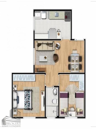 Imagem Apartamento com 2 Quartos à Venda, 50 m² em Jardim Leocádia - Sorocaba