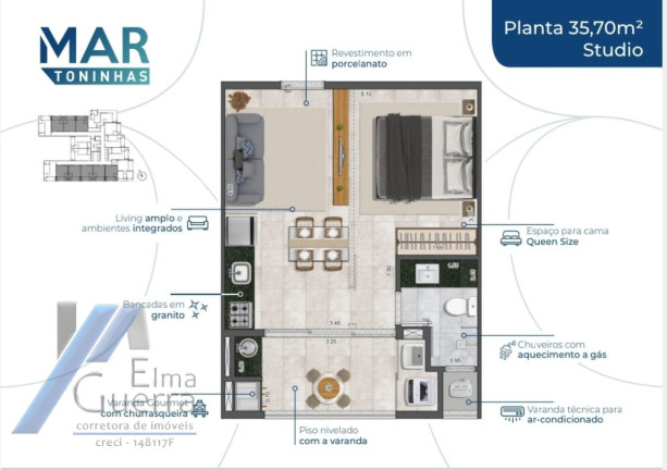 Imagem Apartamento com 1 Quarto à Venda, 35 m² em Toninhas - Ubatuba Imagem Apartamento com 1 Quarto à Venda, 35 m² em Toninhas - Ubatuba