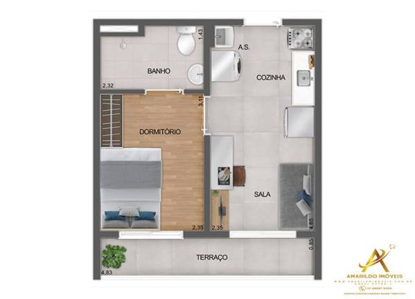 Imagem Apartamento com 1 Quarto à Venda, 27 m² em Planalto Paulista - Sao Paulo