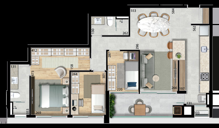 Imagem Apartamento com 2 Quartos à Venda, 94 m² em Bacacheri - Curitiba