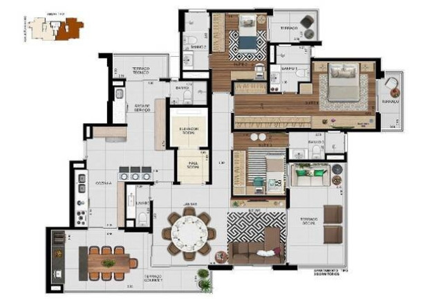 Imagem Apartamento com 3 Quartos à Venda, 161 m² em Campestre - Santo André