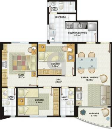 Imagem Apartamento com 3 Quartos à Venda, 76 m² em Acupe De Brotas - Salvador Imagem Apartamento com 3 Quartos à Venda, 76 m² em Acupe De Brotas - Salvador