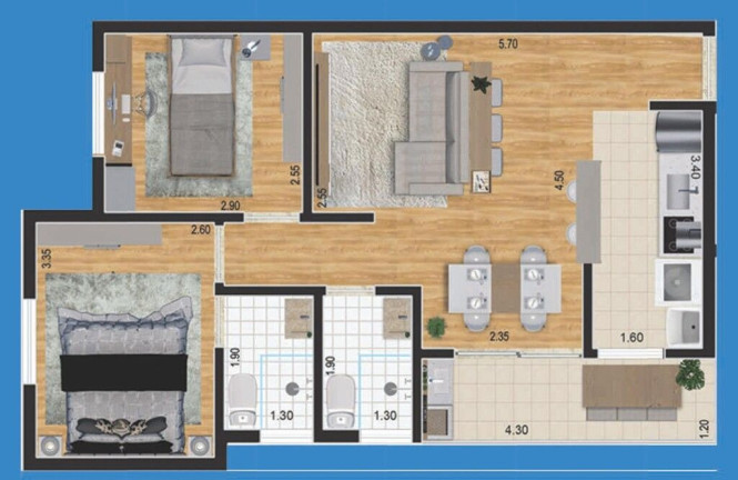 Imagem Apartamento com 2 Quartos à Venda, 54 m² em Utinga - Santo André Imagem Apartamento com 2 Quartos à Venda, 54 m² em Utinga - Santo André