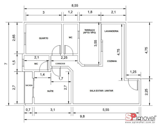 Apartamento com 2 Quartos à Venda, 120 m² em Jardim Utinga - Santo André