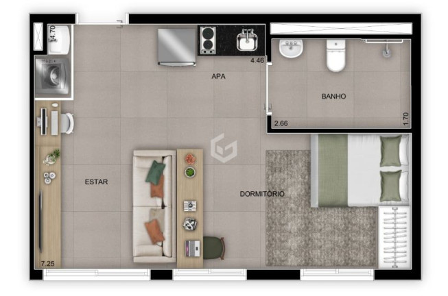 Imagem Apartamento com 1 Quarto à Venda, 25 m² em Mooca - São Paulo