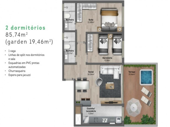 Imagem Apartamento com 2 Quartos à Venda, 66 m² em São João - Porto Alegre Imagem Apartamento com 2 Quartos à Venda, 66 m² em São João - Porto Alegre
