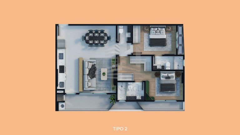 Imagem Apartamento com 2 Quartos à Venda, 93 m² em Perequê - Porto Belo
