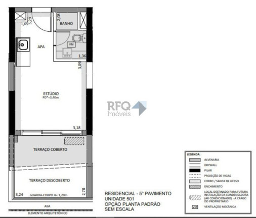 Imagem Imóvel com 1 Quarto à Venda, 31 m² em Cerqueira César - São Paulo