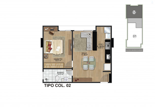 Imagem Imóvel com 1 Quarto à Venda, 42 m² em Centro - Guarapari