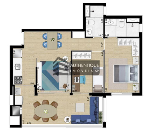 Imagem Apartamento com 2 Quartos à Venda, 68 m² em Mirandópolis - São Paulo