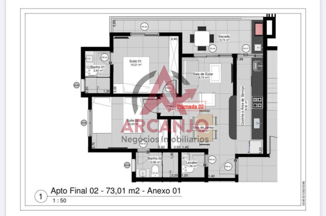 Imagem Apartamento com 2 Quartos à Venda, 73 m² em Martim De Sá - Caraguatatuba