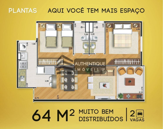 Imagem Apartamento com 2 Quartos à Venda, 64 m² em Demarchi - São Bernardo Do Campo