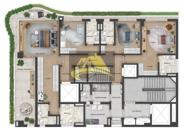 Imagem Cobertura com 4 Quartos à Venda, 398 m² em Jardins - São Paulo