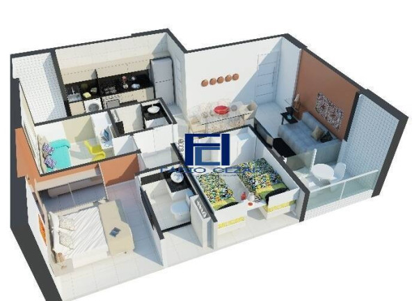 Foto do imóvel Apartamento com 3 Quartos à Venda, 59 m² em Ilha Do Leite - Recife