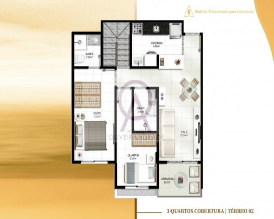 Imagem Imóvel com 1 Quarto à Venda, 45 m² em Piatã - Salvador
