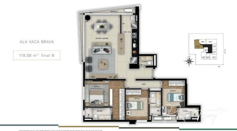 Imagem Apartamento com 3 Quartos à Venda, 119 m² em Setor Bueno - Goiânia