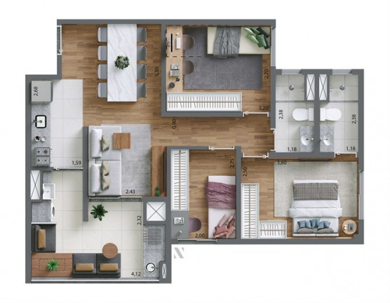 Imagem Apartamento com 2 Quartos à Venda, 59 m² em Pari - São Paulo