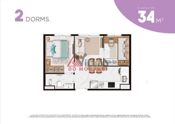 Imagem Apartamento com 2 Quartos à Venda, 39 m² em Santo Amaro - São Paulo