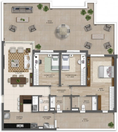 Imagem Imóvel com 3 Quartos à Venda, 113 m² em Três Figueiras - Porto Alegre Imagem Imóvel com 3 Quartos à Venda, 113 m² em Três Figueiras - Porto Alegre