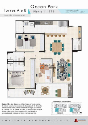 Imagem Apartamento com 3 Quartos à Venda, 115 m² em Ocian - Praia Grande