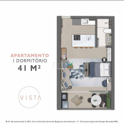 Imagem Apartamento à Venda, 41 m² em Centro - Campo Grande Imagem Apartamento à Venda, 41 m² em Centro - Campo Grande
