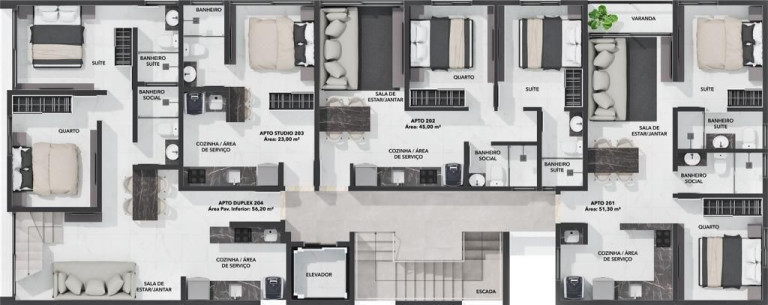Imagem Apartamento com 2 Quartos à Venda, 54 m² em Bessa - João Pessoa