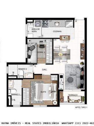 Imagem Apartamento com 2 Quartos à Venda, 51 m² em Vila Galvão - Guarulhos